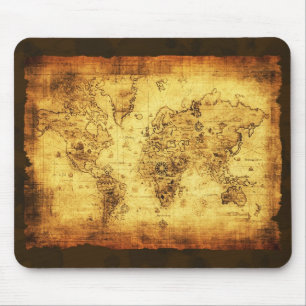 Oude Wereldkaart Mousepad Muismat