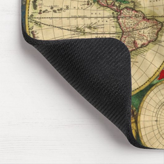  oude wereldkaart muismat (Hoek)