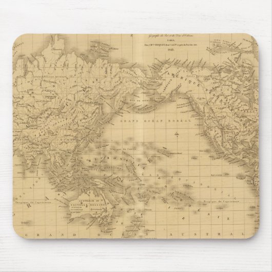 Oude Wereldkaart Muismat (Voorkant)