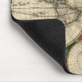 Oude wereldkaart muismat (Hoek)