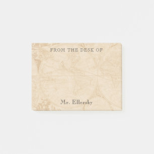 Oude Wereldkaart Naam 4x3 toevoegen Post-it® Notes