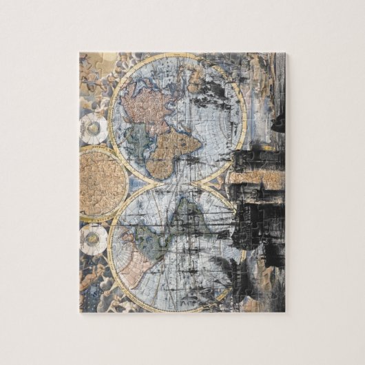 Oude Wereldkaart - Naar Zee Legpuzzel (Verticaal)