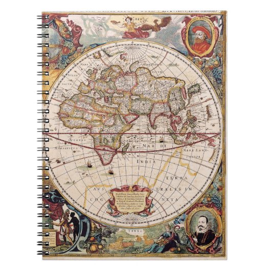  oude Wereldkaart Notitieboek (Voorkant)