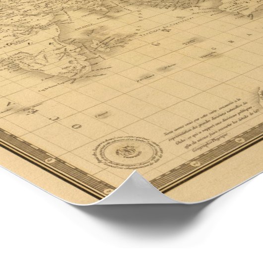 Oude Wereldkaart Poster (Hoek)