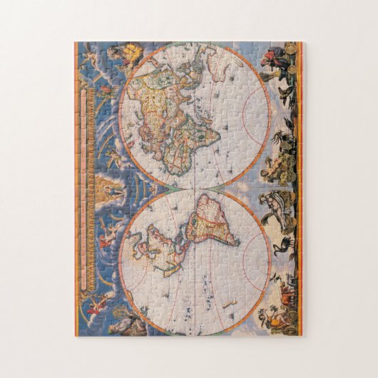 Oude Wereldkaart Puzzle #1 Legpuzzel (Verticaal)