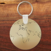 Oude Wereldkaart Sleutelhanger (Voorkant)