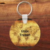Oude Wereldkaart Sleutelhanger (Voorkant)