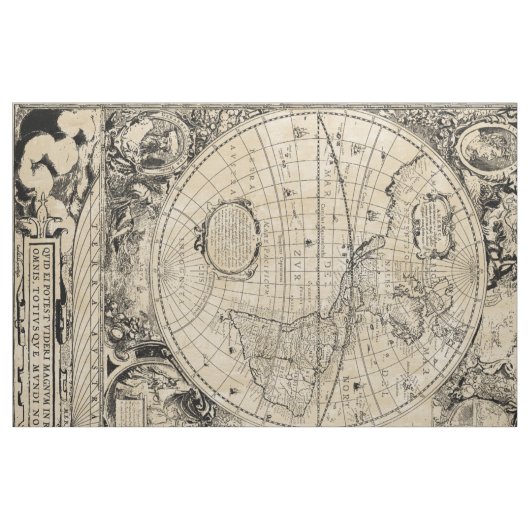 Oude Wereldkaart Stof (Fat Quarter)