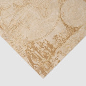 oude Wereldkaart Tan Decoupage Tissuepapier (Detail)