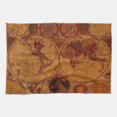 Oude Wereldkaart Tea Towels Theedoek (Horizontaal)
