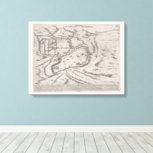 Oude Wereldkaart Tekening Canvas Afdruk (Insitu (Houten vloer))