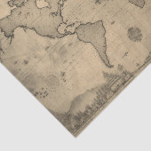 Oude Wereldkaart Tissuepapier (Detail)