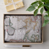 Oude Wereldkaart Tissuepapier (Geschenk)