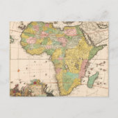 Oude Wereldkaart van Afrika Briefkaart (Voorkant)