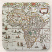 Oude Wereldkaart van Afrika, circa 1635 Drankjes Onderzetter (Voorkant)