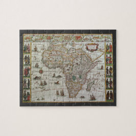 Oude Wereldkaart van Afrika, circa 1635 Legpuzzel