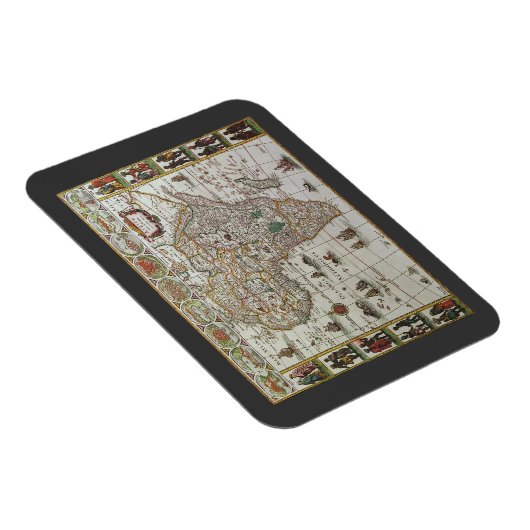 Oude Wereldkaart van Afrika, circa 1635 Magneet (Rechterzijde)