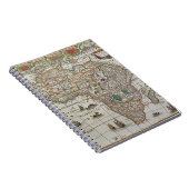 Oude Wereldkaart van Afrika door Blaeu, circa 1635 Notitieboek (Rechterzijde)