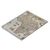 Oude Wereldkaart van Afrika door Blaeu, circa 1635 Notitieboek (Linkerzijde)