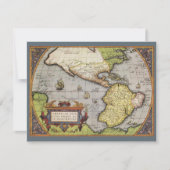 Oude Wereldkaart van Amerika door Abraham Ortelius Kaart (Voorkant)
