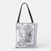 Oude Wereldkaart van de Ierse kunst Illustratie Tote Bag (Achterkant)