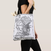 Oude Wereldkaart van de Ierse kunst Illustratie Tote Bag (Dichtbij)