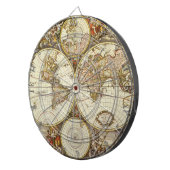 Oude Wereldkaart van Frederick de Wit, circa 1680 Dartbord (Voorkant Rechts)