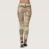 Oude Wereldkaart van Nicolaas Visscher Leggings (Achterkant)