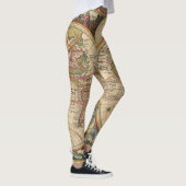 Oude Wereldkaart van Nicolaas Visscher Leggings (Rechts)