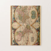 Oude Wereldkaart van Nicolaas Visscher Legpuzzel (Verticaal)