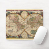 Oude Wereldkaart van Nicolaas Visscher Muismat (Met muis)