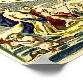 Oude wereldkaart van Nicolaes Visscher Poster (Hoek)