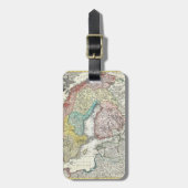 Oude Wereldkaart van Noord-Europa Bagagelabel (Voorkant verticaal)