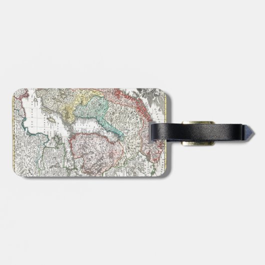 Oude Wereldkaart van Noord-Europa Bagagelabel (Achterkant horizontaal)