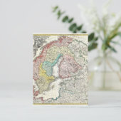 Oude Wereldkaart van Noord-Europa Briefkaart (Staand voorkant)