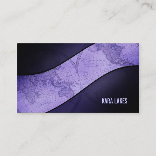 Oude Wereldkaart Visitekaartjes (Voorkant)