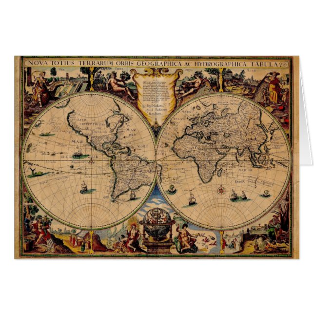 Oude wereldkaarten (Voorkant Horizontaal)