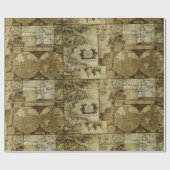  oude wereldkaarten Antiek kaarten Cadeaupapier (Vlak)