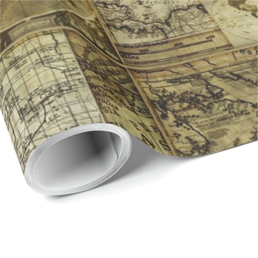  oude wereldkaarten Antiek kaarten Cadeaupapier (Rol Hoek)