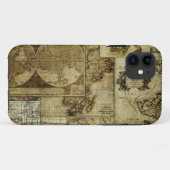 oude wereldkaarten Antiek kaarten Case-Mate iPhone Case (Achterkant (horizontaal))