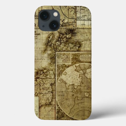 oude wereldkaarten Antiek kaarten Case-Mate iPhone Case (Achterkant)