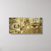 oude wereldkaarten canvas afdruk (Voorkant)