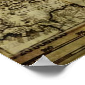 oude wereldkaarten poster (Hoek)