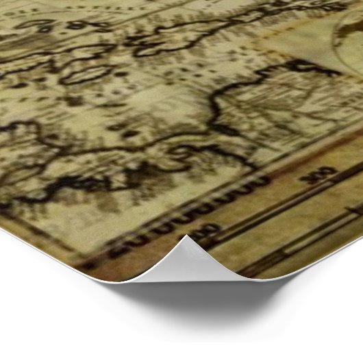  oude wereldkaarten poster (Hoek)