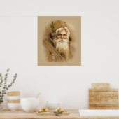 Oude Wereldkerstman 2 Poster (Keuken)