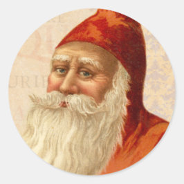  Oude Wereldkerstman met vriendelijke ogen Ronde Sticker