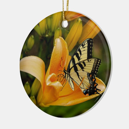 Oude wereldmoerasvlinder keramisch ornament (Links)