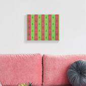 Oude Wereldoorkerstboompattern Evergreen Canvas Afdruk (Insitu (Woonkamer))