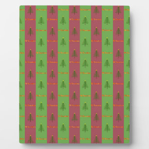Oude Wereldoorkerstboompattern Evergreen Fotoplaat