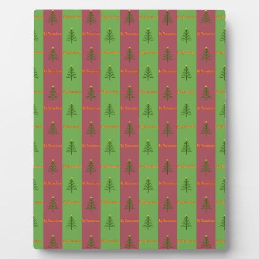 Oude Wereldoorkerstboompattern Evergreen Fotoplaat (Voorkant)